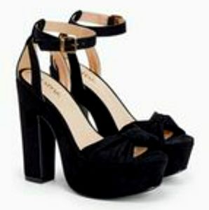 Black platform heels